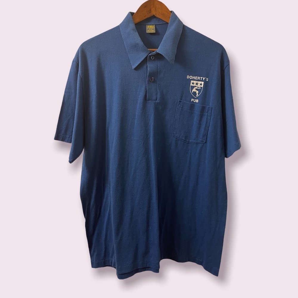 Vintage Men’s Size XL Jersey Knit Single Stitch Polo